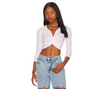 Free People POLOHEMD SUMMER ROMANCE in White