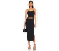 MILLY KLEID SHEER WAVE CAMI in Black