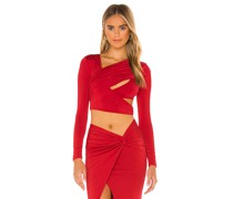 h:ours CROP-TOP CYN in Red