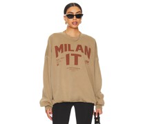 The Laundry Room SWEATSHIRT WELCOME TO MILAN in Tan