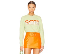 Ganni SWEATSHIRT ISOLI in Green