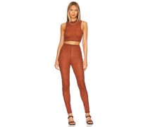 MORE TO COME HOTPANTS-SET MAXINE in Brown