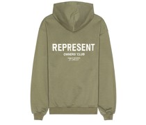 REPRESENT HOODIE in Olive