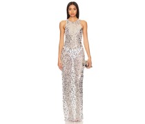 Lovers and Friends KLEID SYD MAXI in Metallic Silver