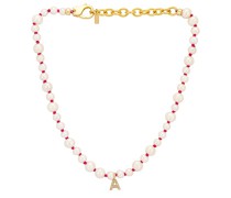 joolz by Martha Calvo INITIAL PEARL NECKLACE CZ in Ivory