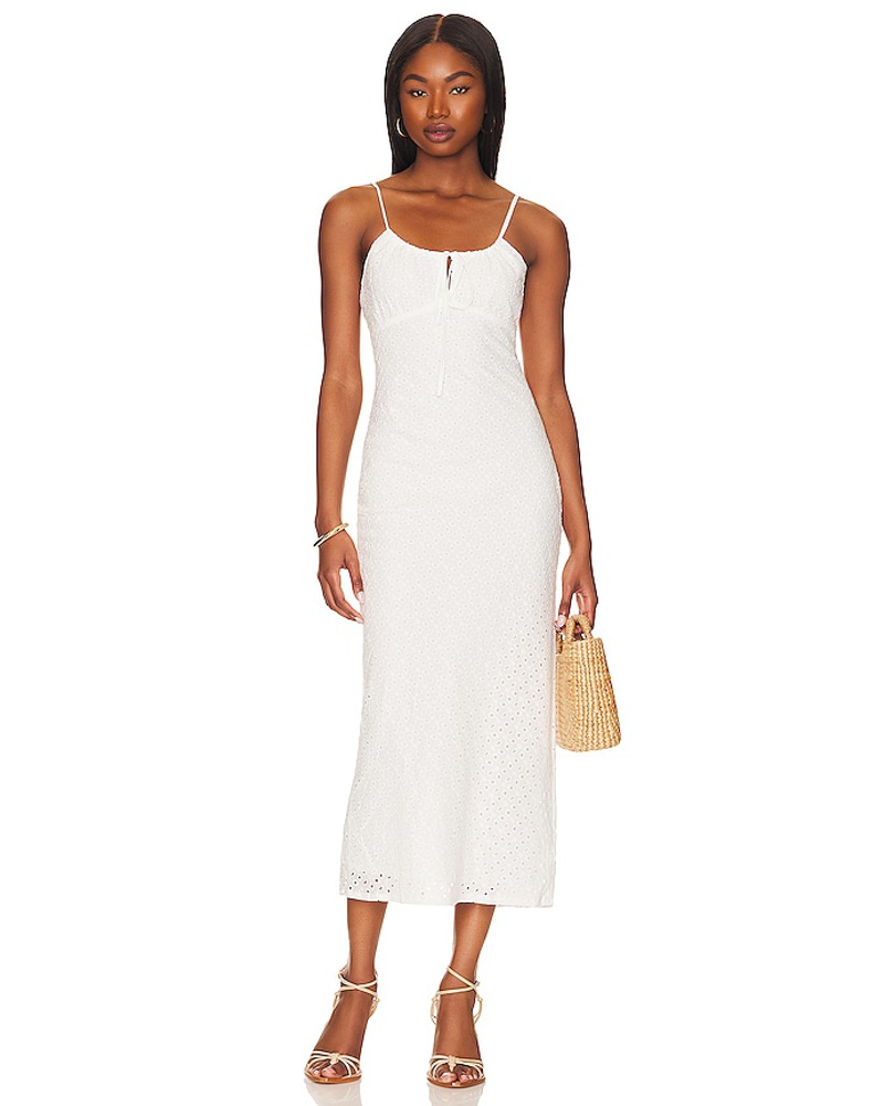 SNDYS Damen SNDYS MIDI-KLEID RAYA in White