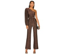 MINKPINK ONE-SHOULDER-JUMPSUIT IMANE in Brick