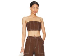 BY.DYLN CROP-TOP COOPER in Chocolate