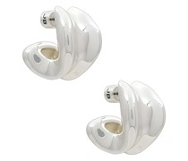 Jenny Bird Doune Chunky Hoop in Metallic Silver.