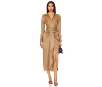 Karina Grimaldi MIDI-KLEID WILLOW in Taupe