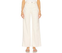 Veronica Beard HIGH-RISE-JEANS MIT WEITEM BEIN TAYLOR in Ivory
