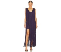 Herve Leger ABENDKLEID PLUNGING FRINGE in Purple