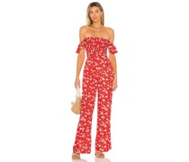 Tiare Hawaii JUMPSUIT JADE in Red.