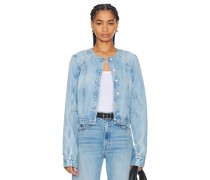 RE/DONE Seamed Tailored Jacket in Denim-Light