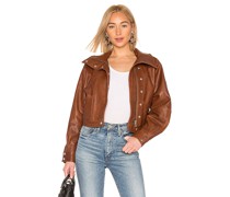 LPA JACKE OVERSIZED LEATHER in Brown