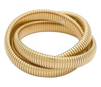 By Adina Eden Chunky Triple Intertwined Snake Bracelet in Metallic Gold.