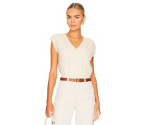 525 WESTE CROPPED CABLE in Cream