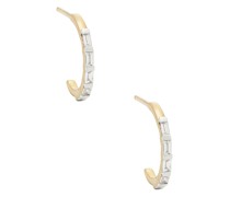 STONE AND STRAND OHRRINGE BAGUETTE in Metallic Gold.