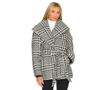 BLANKNYC STEPPJACKE PLAID PUFFER in Black & White