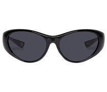 Le Specs WRAPAROUND-SPORTSONNENBRILLE DOTCOM in Black.