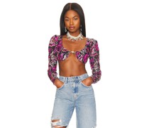 Lovers and Friends OBERTEIL CROPPED TOP in Purple