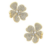 BaubleBar OHRRINGE FLOWER in Metallic Gold.