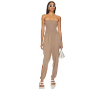 Bobi JUMPSUIT STRAPLESS in Taupe