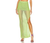 SER.O.YA Sandy Crochet Skirt in Green