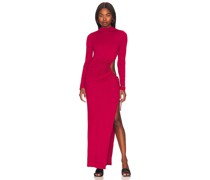 SNDYS MIDI-KLEID JAGGER in Red