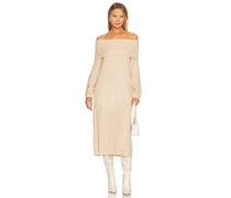 WeWoreWhat SCHULTERFREIES SWEATKLEID in Beige