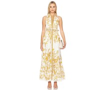 HEMANT AND NANDITA Belted Maxi Dress in Ivory