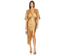 AIIFOS MIDI-KLEID ANABELLE in Tan