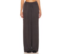 Bella Dahl Easy Pleated Wide Leg Pant in Charcoal