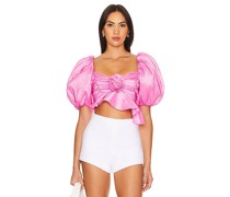 For Love & Lemons CROPPED-BLUSE JUDITH in Pink