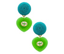 Lizzie Fortunato OHRRINGE PENICHE HEART in Turquoise.