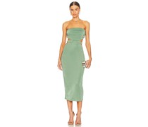 Not Yours To Keep MIDI-KLEID ARIELLE in Sage