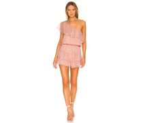krisa ONE-SHOULDER KLEID MIT VOLANTS in Pink