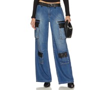 Alice + Olivia JEANS IM CARGO-STYLE JOETTE in Blue