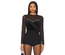 SAYLOR MESH-OBERTEIL DASCHA in Black