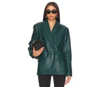 BLANKNYC JACKE AUS LEDERIMITAT in Green