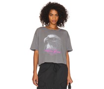 The Laundry Room Born Free Oversized Crop Tee in Charcoal