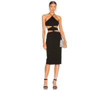 h:ours MIDI-KLEID SILVANA in Black