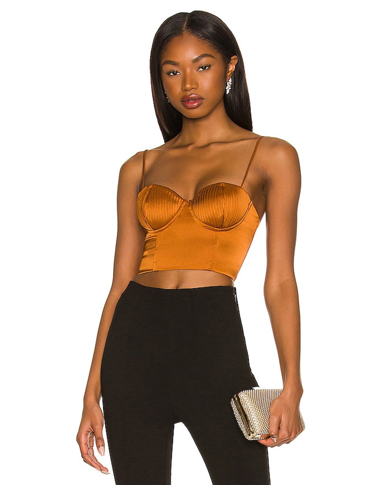 NBD Damen NBD CROP-TOP ARCHER in Burnt Orange