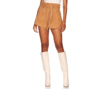 L'Academie SHORTS SUEDE in Brown