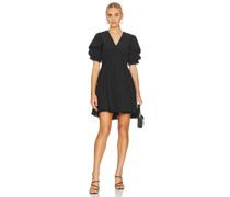 1. STATE Tiered Bubble Sleeve Dress in Black