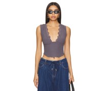 Free People BUSTIER-TOP CLASSIC TWIST in Charcoal