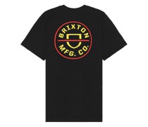Brixton T-SHIRT CREST in Black