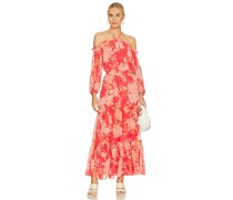 1. STATE Smocked Waist Halter Maxi Dress in Coral