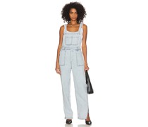 WeWoreWhat Slouchy Slit Overall in Blue