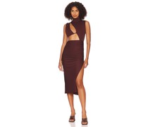 NBD MIDI-KLEID ANABELLA in Chocolate